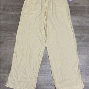 Wild Fable Women’s Linen Blend Pants Light Yellow Size M